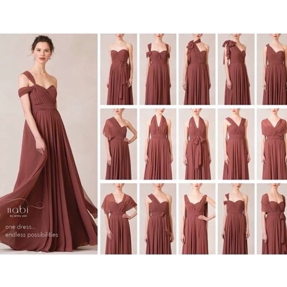 Jenny Yoo Mira Convertible Chiffon Gown - Picture 8 of 9